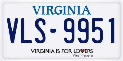 VA license plate VLS9951