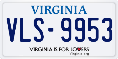 VA license plate VLS9953