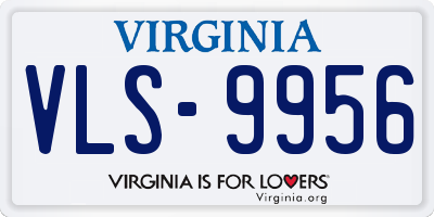 VA license plate VLS9956