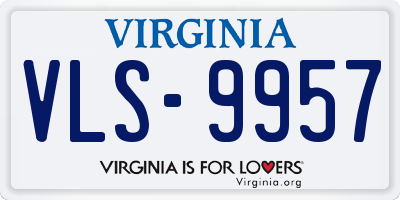 VA license plate VLS9957