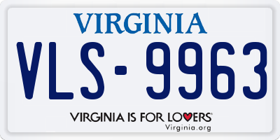 VA license plate VLS9963