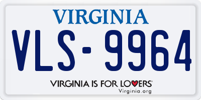 VA license plate VLS9964