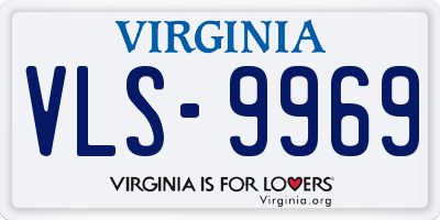 VA license plate VLS9969