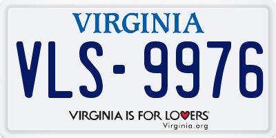 VA license plate VLS9976
