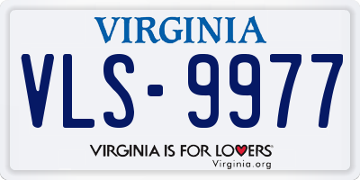 VA license plate VLS9977