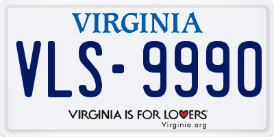 VA license plate VLS9990