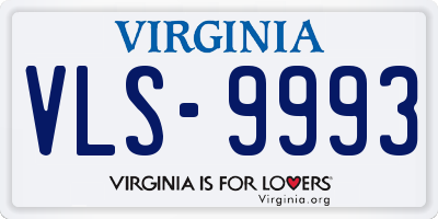 VA license plate VLS9993