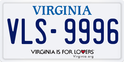 VA license plate VLS9996