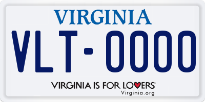 VA license plate VLT0000