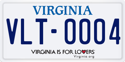 VA license plate VLT0004