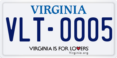 VA license plate VLT0005