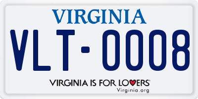 VA license plate VLT0008