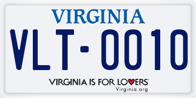 VA license plate VLT0010