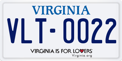 VA license plate VLT0022