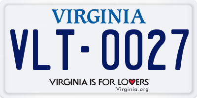 VA license plate VLT0027