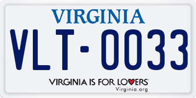 VA license plate VLT0033