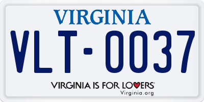 VA license plate VLT0037