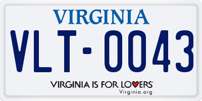 VA license plate VLT0043