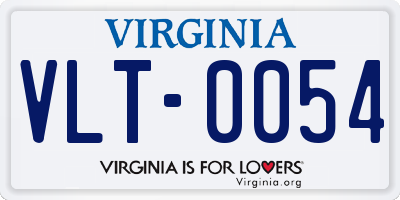 VA license plate VLT0054