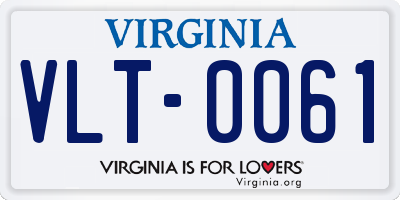 VA license plate VLT0061