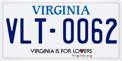 VA license plate VLT0062