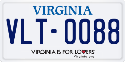 VA license plate VLT0088
