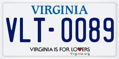 VA license plate VLT0089