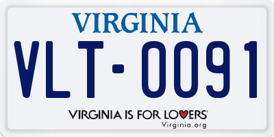 VA license plate VLT0091