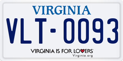 VA license plate VLT0093