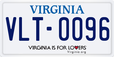 VA license plate VLT0096