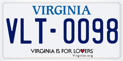 VA license plate VLT0098