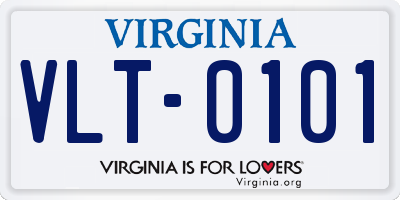 VA license plate VLT0101