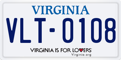 VA license plate VLT0108