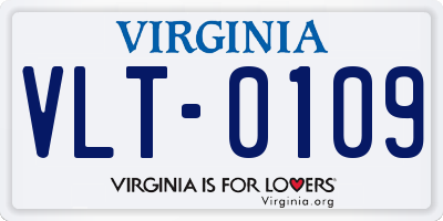 VA license plate VLT0109