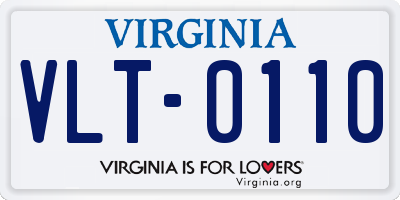 VA license plate VLT0110
