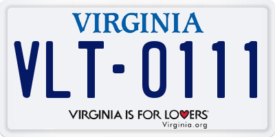 VA license plate VLT0111
