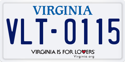 VA license plate VLT0115