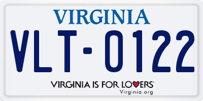 VA license plate VLT0122
