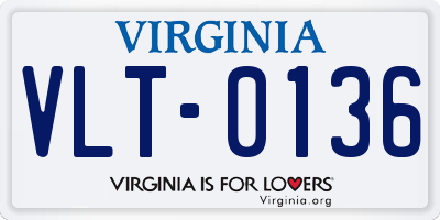 VA license plate VLT0136