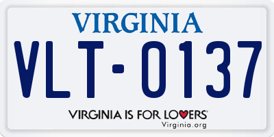 VA license plate VLT0137