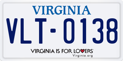 VA license plate VLT0138
