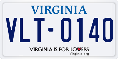 VA license plate VLT0140
