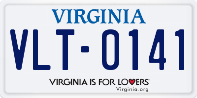 VA license plate VLT0141