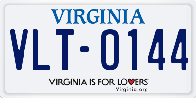 VA license plate VLT0144