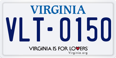 VA license plate VLT0150