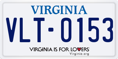 VA license plate VLT0153