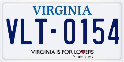 VA license plate VLT0154