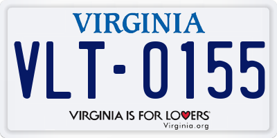 VA license plate VLT0155