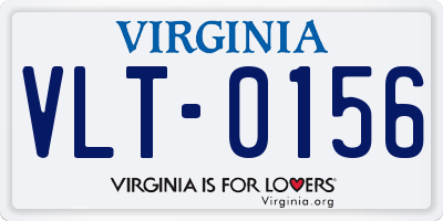 VA license plate VLT0156