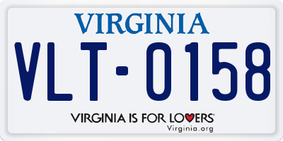 VA license plate VLT0158